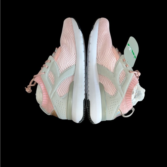 Diadora - Pink/Gray Knit Lace-Up Sneakers - Size 8 - Picture 6 of 8